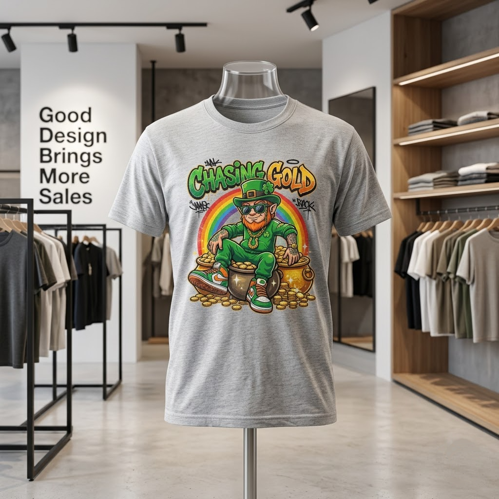 Chasing Gold Cool Leprechaun St Patricks Day Gift (T-Shirt, Sweatshirt, Hoodie)
