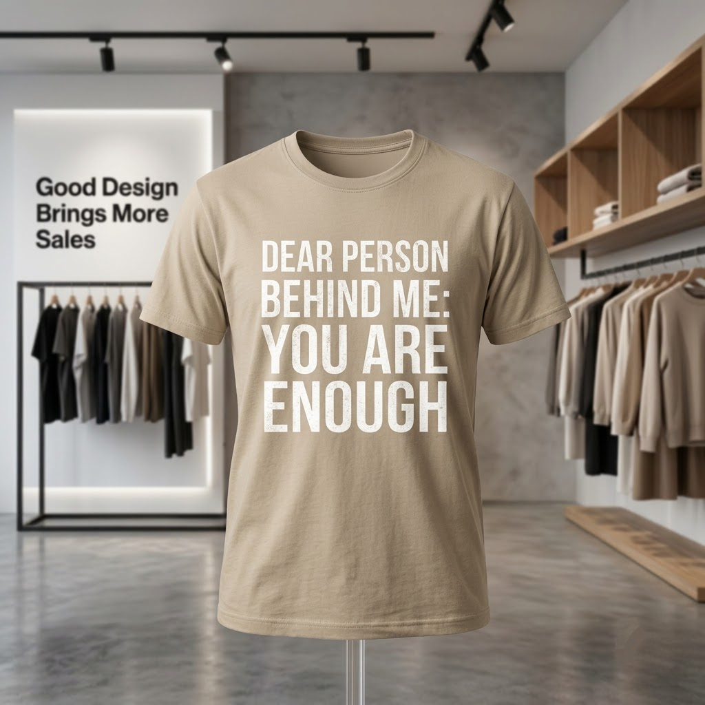 Dear Person Behind Me You Are Enough Positivity Gift (T-Shirt, Sweatshirt, Hoodie)