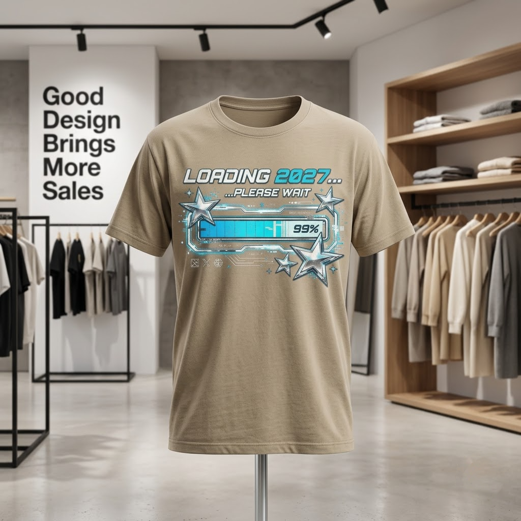 Loading 2027 Please Wait Y2K New Years Eve Gift (T-Shirt, Sweatshirt, Hoodie)