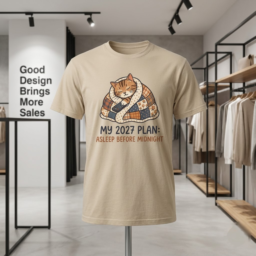 My 2027 Plan Asleep Before Midnight Funny Introvert NYE Gift (T-Shirt, Sweatshirt, Hoodie)