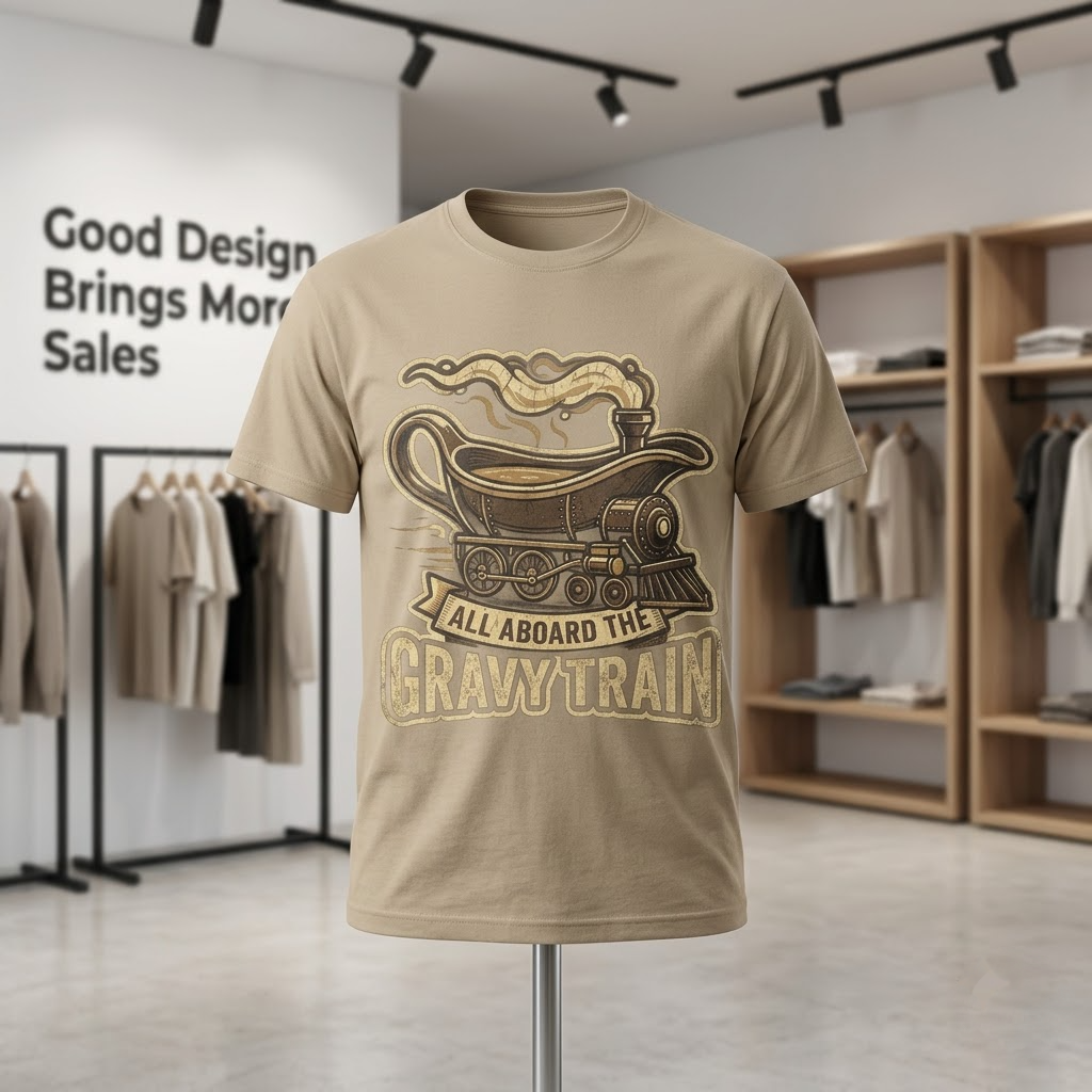 All Aboard The Gravy Train Funny Thanksgiving Gift (T-Shirt, Sweatshirt, Hoodie)