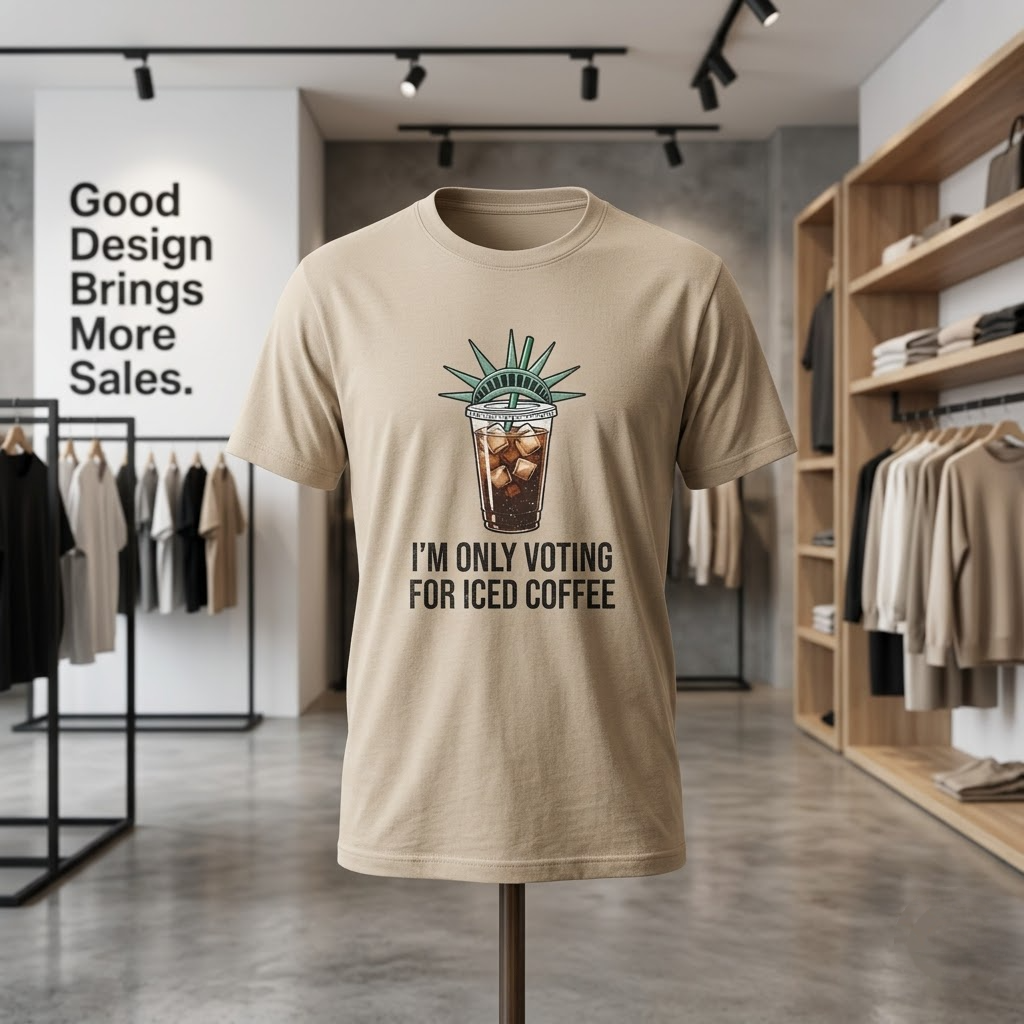I'm Only Voting For Iced Coffee Funny Election Gift (T-Shirt, Sweatshirt, Hoodie)