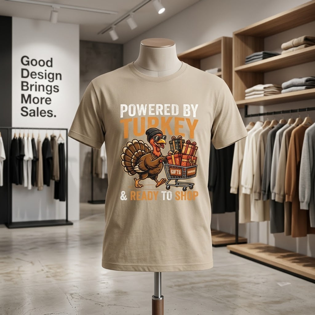 Powered By Turkey Ready To Shop Black Friday Gift (T-Shirt, Sweatshirt, Hoodie)