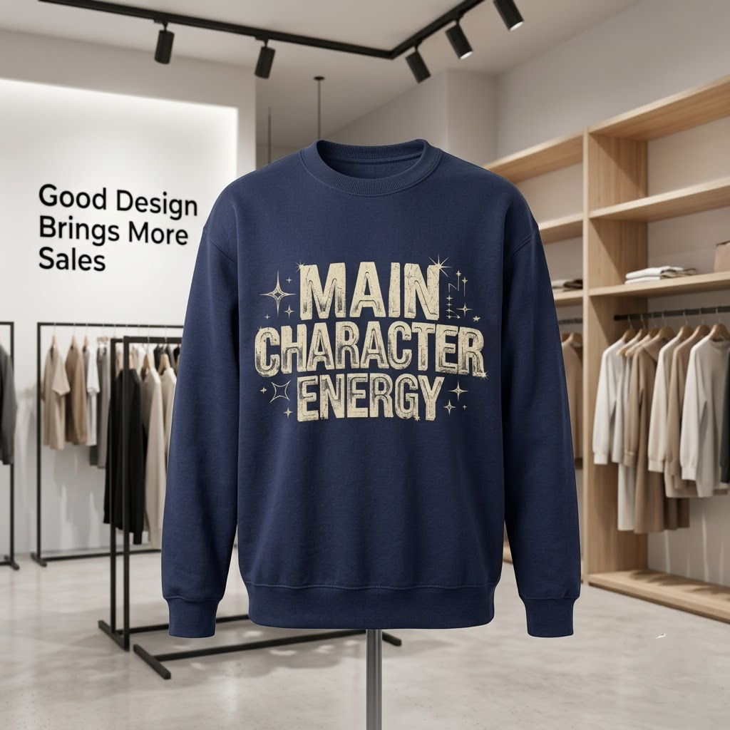 Main Character Energy Shirt, Retro Y2K Aesthetic Sweatshirt, Vintage Distressed Typography Hoodie