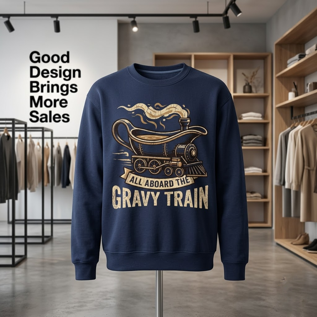 All Aboard The Gravy Train Funny Thanksgiving Gift (T-Shirt, Sweatshirt, Hoodie)