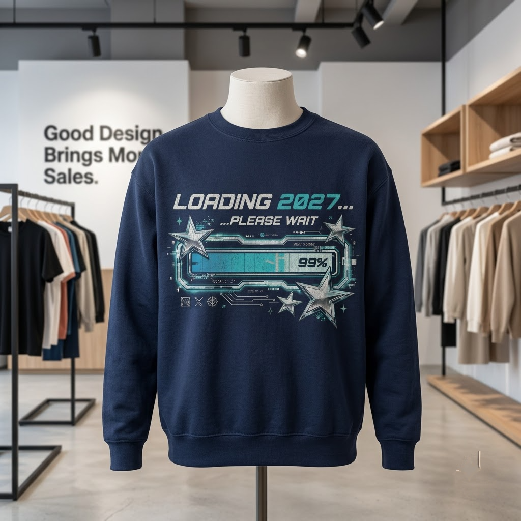 Loading 2027 Please Wait Y2K New Years Eve Gift (T-Shirt, Sweatshirt, Hoodie)