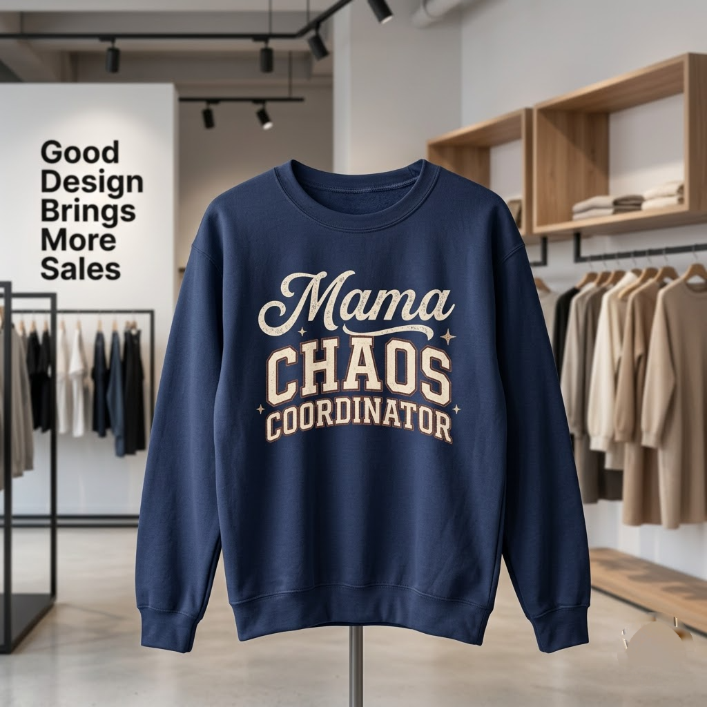 Retro Mama Chaos Coordinator Funny Mom Gift (T-Shirt, Sweatshirt, Hoodie)