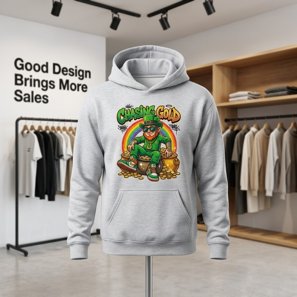 Chasing Gold Cool Leprechaun St Patricks Day Gift (T-Shirt, Sweatshirt, Hoodie)