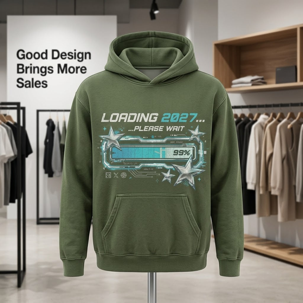 Loading 2027 Please Wait Y2K New Years Eve Gift (T-Shirt, Sweatshirt, Hoodie)