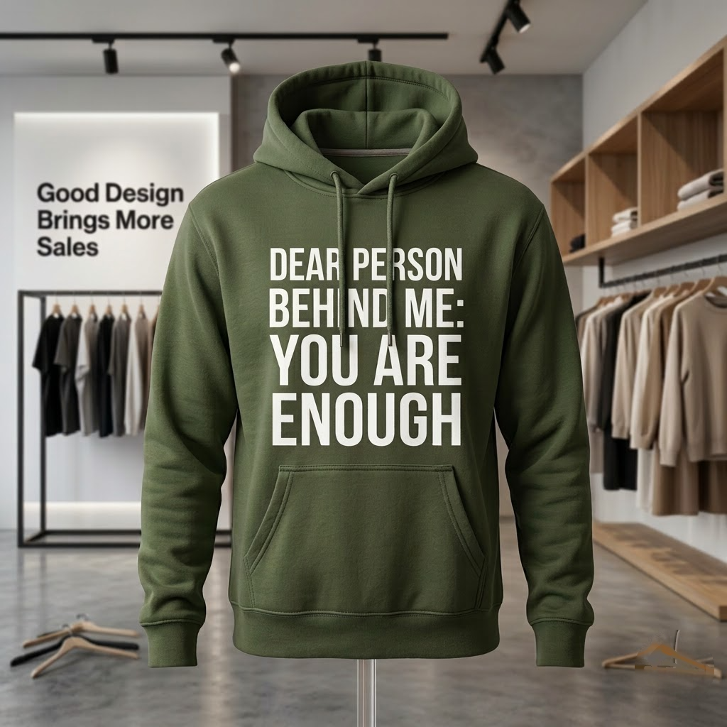 Dear Person Behind Me You Are Enough Positivity Gift (T-Shirt, Sweatshirt, Hoodie)