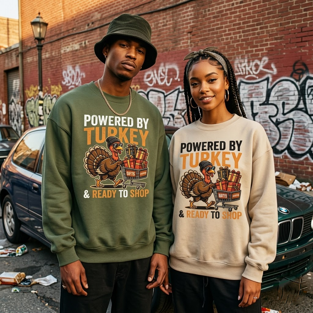 Powered By Turkey Ready To Shop Black Friday Gift (T-Shirt, Sweatshirt, Hoodie)