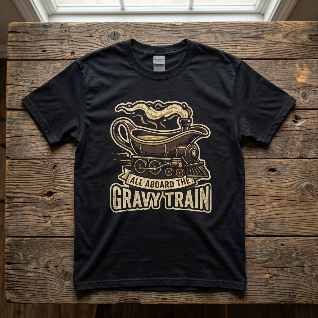 All Aboard The Gravy Train Funny Thanksgiving Gift (T-Shirt, Sweatshirt, Hoodie)