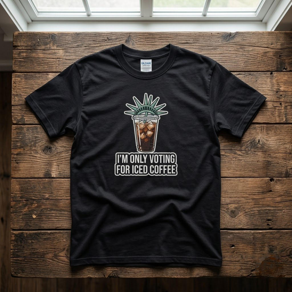 I'm Only Voting For Iced Coffee Funny Election Gift (T-Shirt, Sweatshirt, Hoodie)