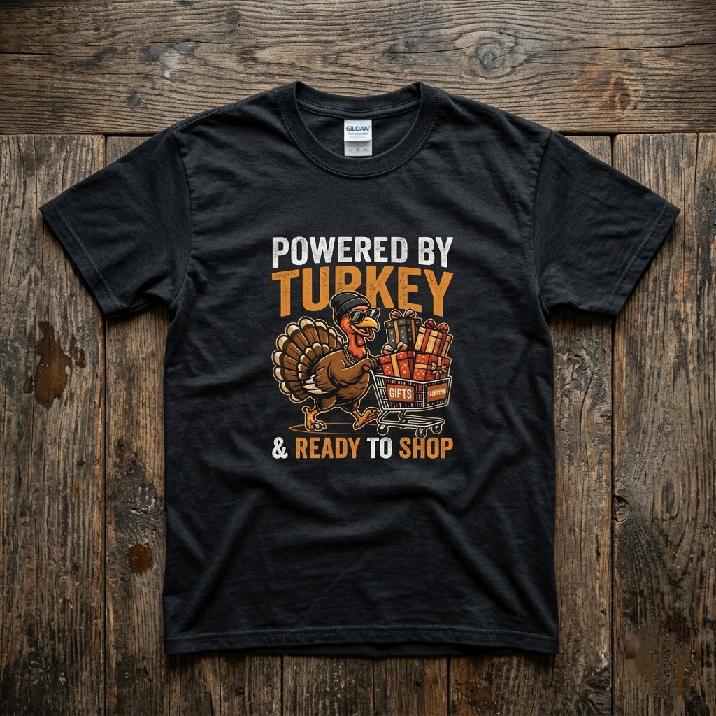 Powered By Turkey Ready To Shop Black Friday Gift (T-Shirt, Sweatshirt, Hoodie)