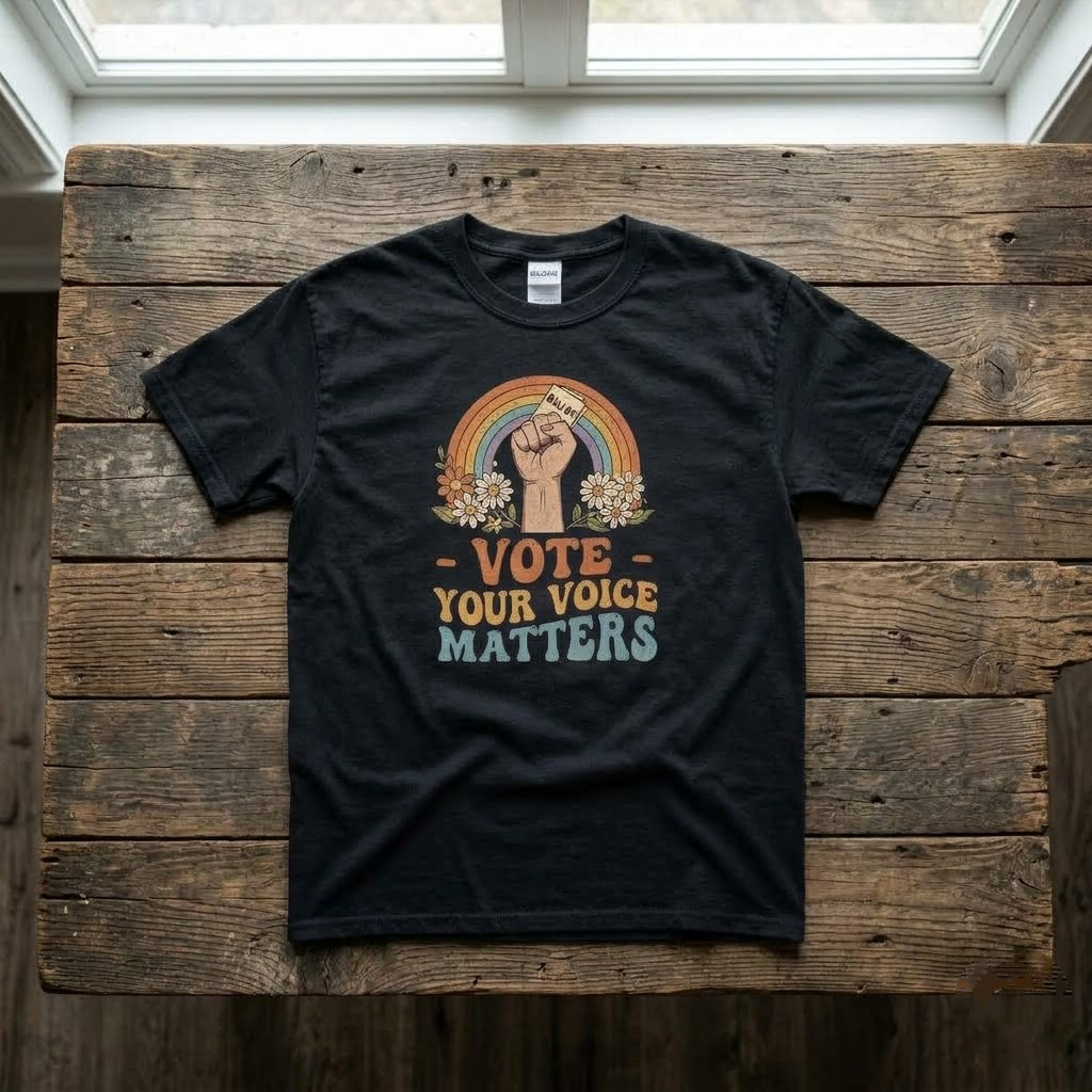 Vote Your Voice Matters Retro Election Gift (T-Shirt, Sweatshirt, Hoodie)