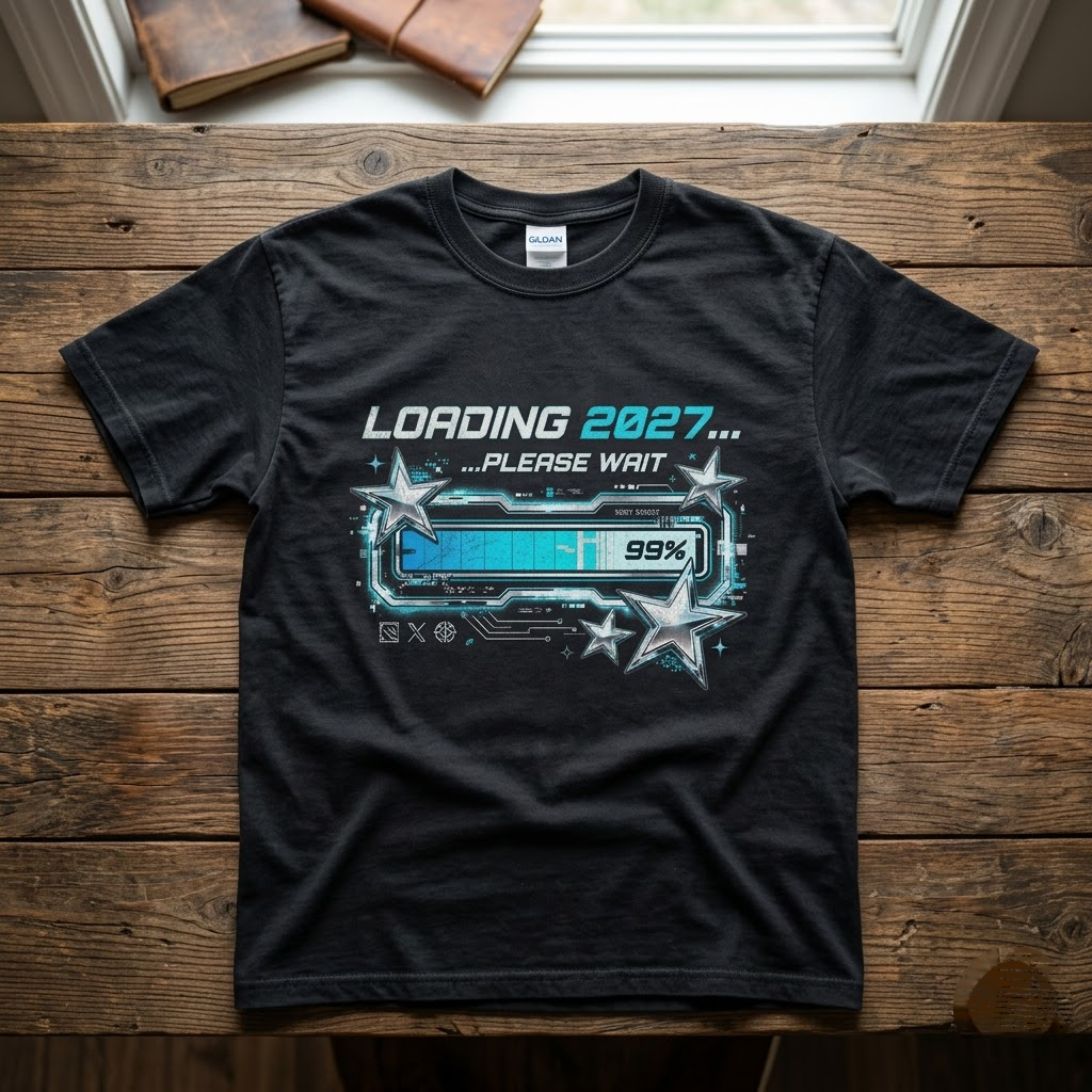 Loading 2027 Please Wait Y2K New Years Eve Gift (T-Shirt, Sweatshirt, Hoodie)