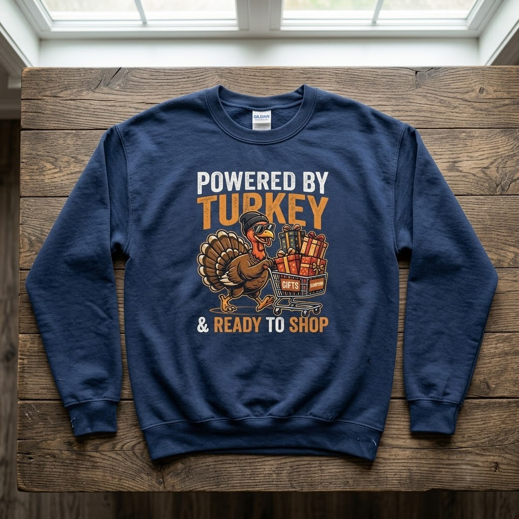 Powered By Turkey Ready To Shop Black Friday Gift (T-Shirt, Sweatshirt, Hoodie)