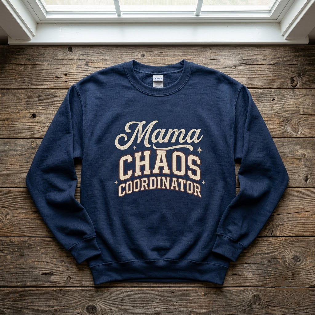 Retro Mama Chaos Coordinator Funny Mom Gift (T-Shirt, Sweatshirt, Hoodie)