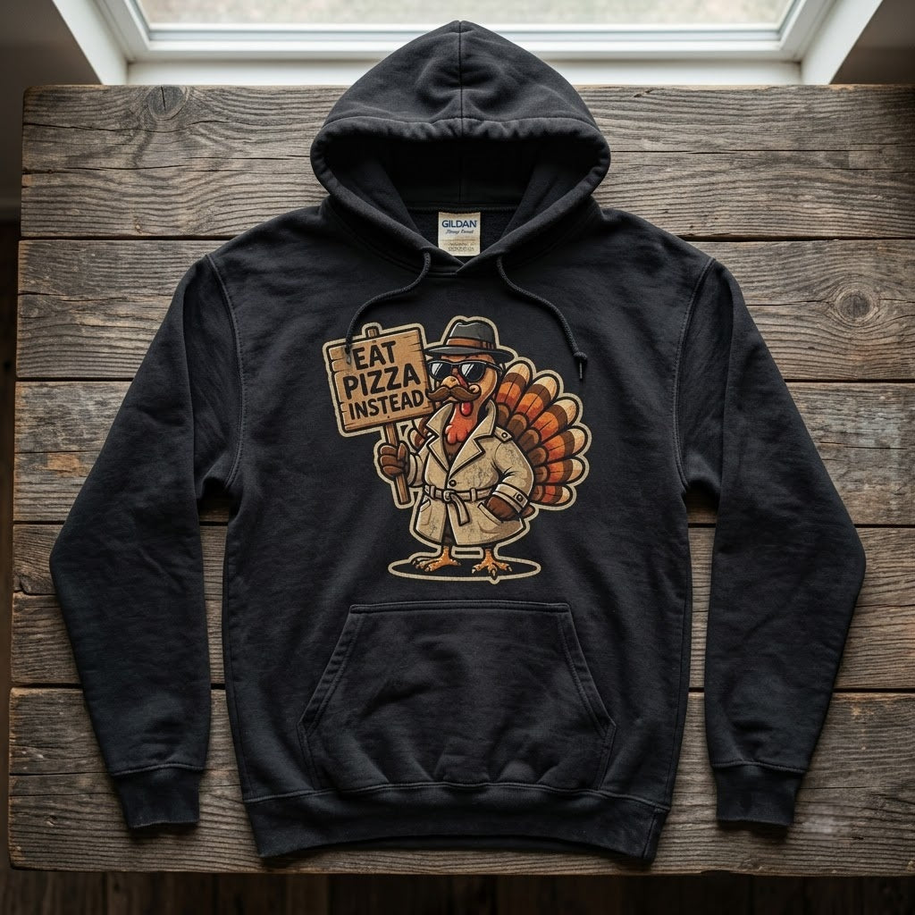 Eat Pizza Instead Funny Turkey Disguise Thanksgiving Gift (T-Shirt, Sweatshirt, Hoodie)