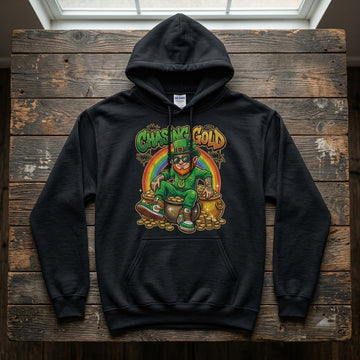 Chasing Gold Cool Leprechaun St Patricks Day Gift (T-Shirt, Sweatshirt, Hoodie)