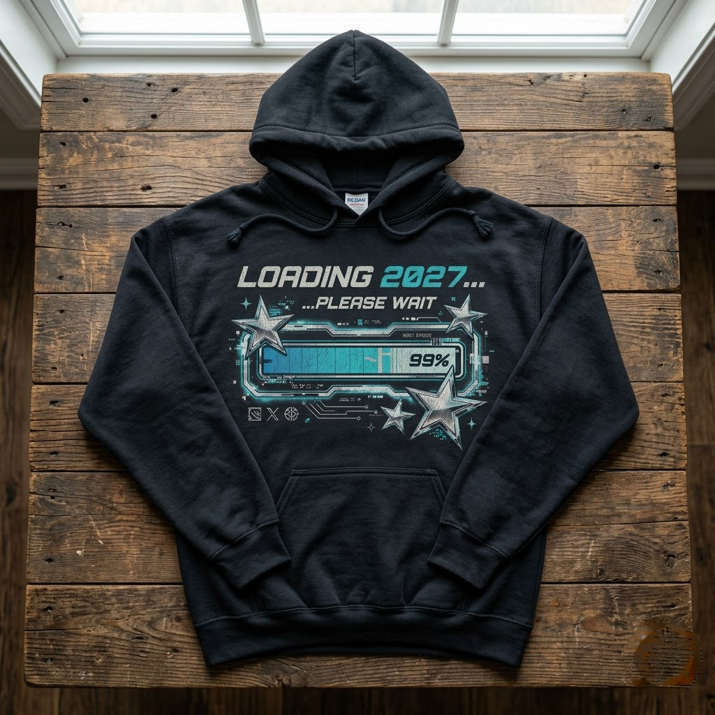 Loading 2027 Please Wait Y2K New Years Eve Gift (T-Shirt, Sweatshirt, Hoodie)