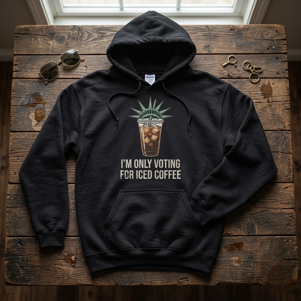 I'm Only Voting For Iced Coffee Funny Election Gift (T-Shirt, Sweatshirt, Hoodie)