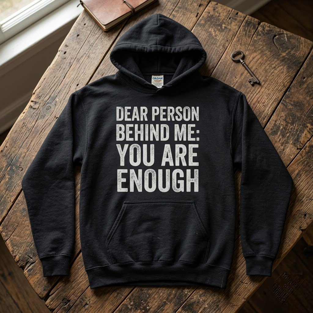 Dear Person Behind Me You Are Enough Positivity Gift (T-Shirt, Sweatshirt, Hoodie)