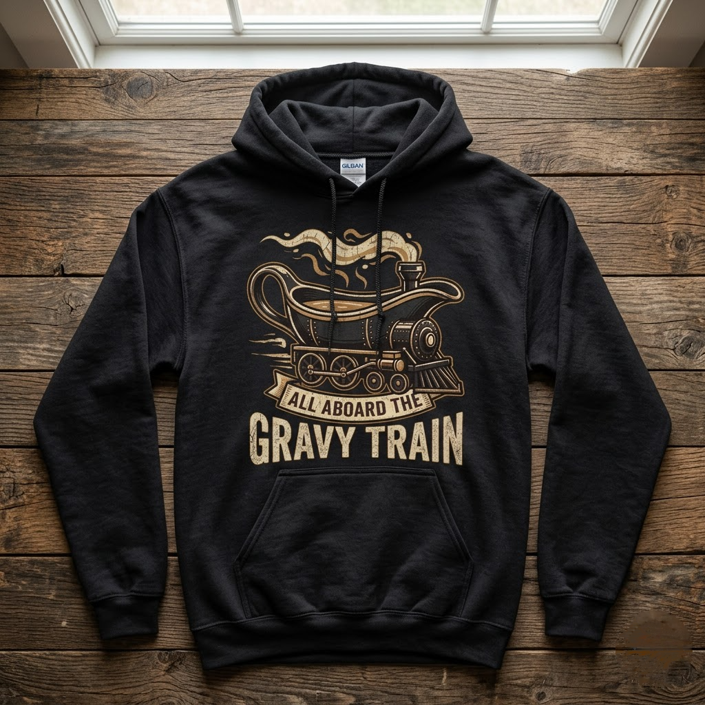 All Aboard The Gravy Train Funny Thanksgiving Gift (T-Shirt, Sweatshirt, Hoodie)