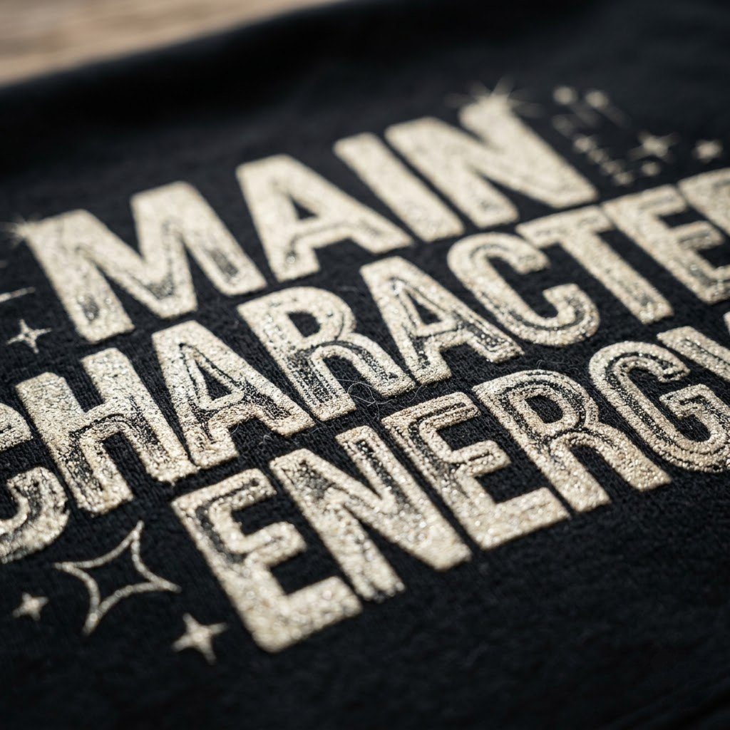 Main Character Energy Shirt, Retro Y2K Aesthetic Sweatshirt, Vintage Distressed Typography Hoodie