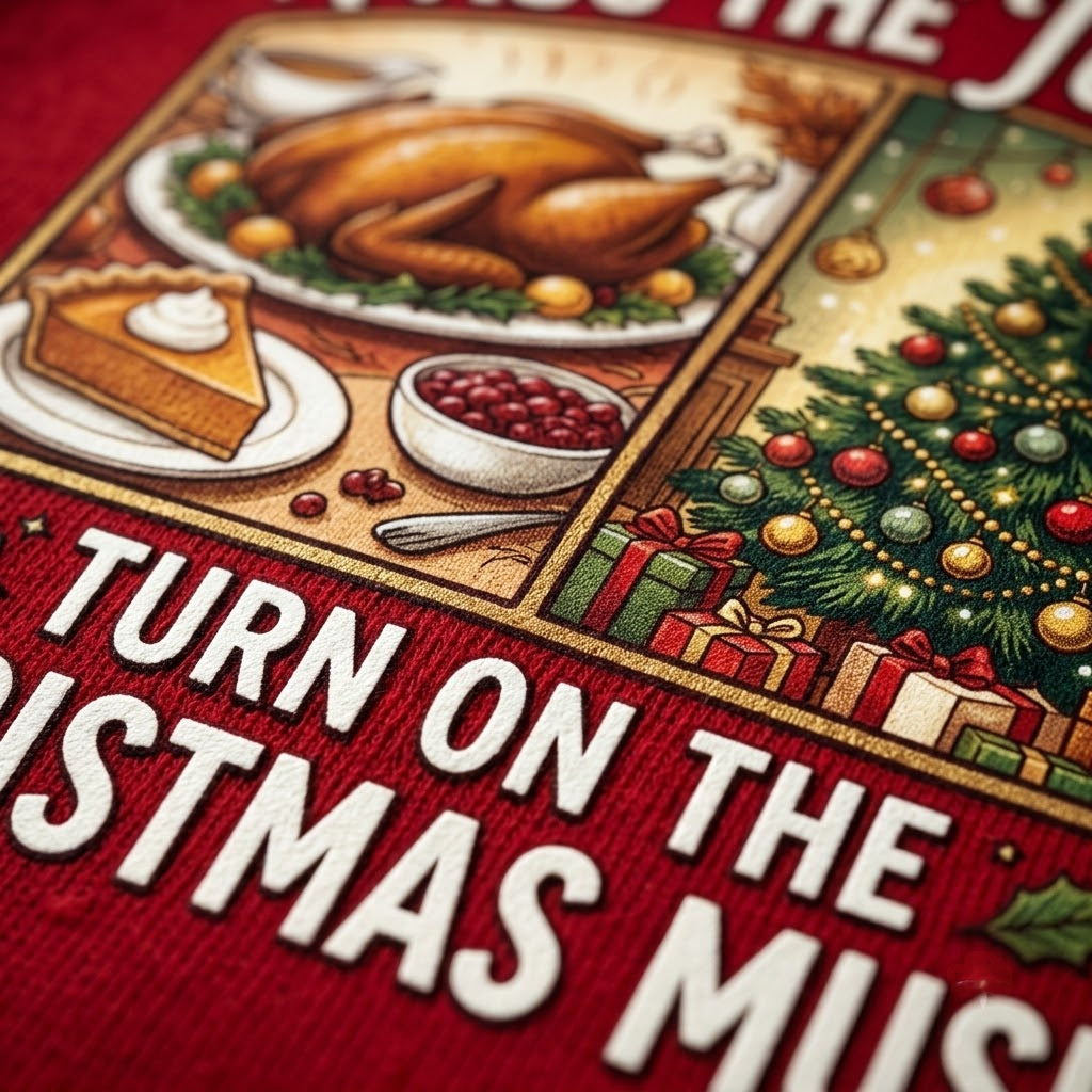 Pass The Turkey Turn On The Christmas Music Holiday Gift (T-Shirt, Sweatshirt, Hoodie)