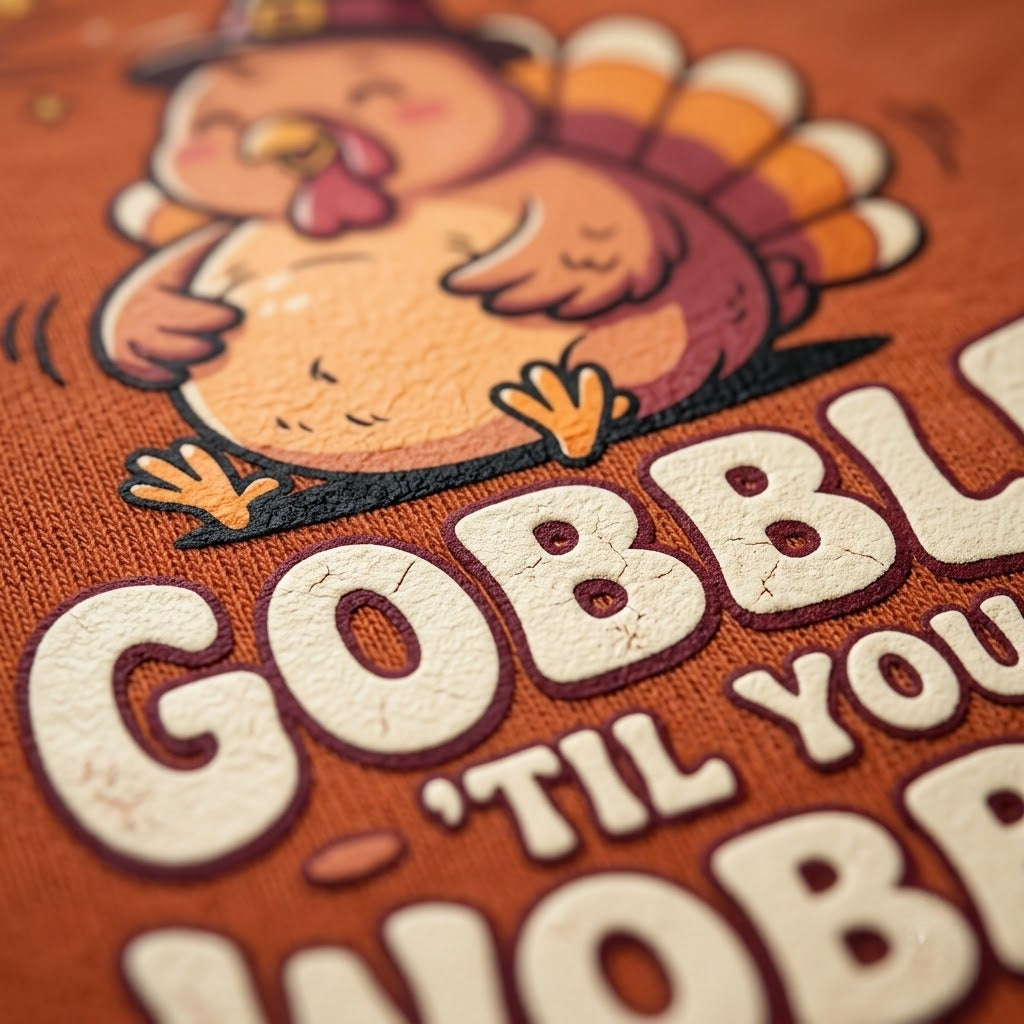 Gobble Til You Wobble Funny Thanksgiving Gift (T-Shirt, Sweatshirt, Hoodie)