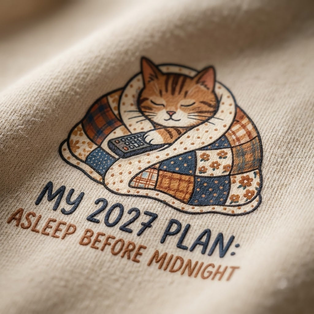 My 2027 Plan Asleep Before Midnight Funny Introvert NYE Gift (T-Shirt, Sweatshirt, Hoodie)