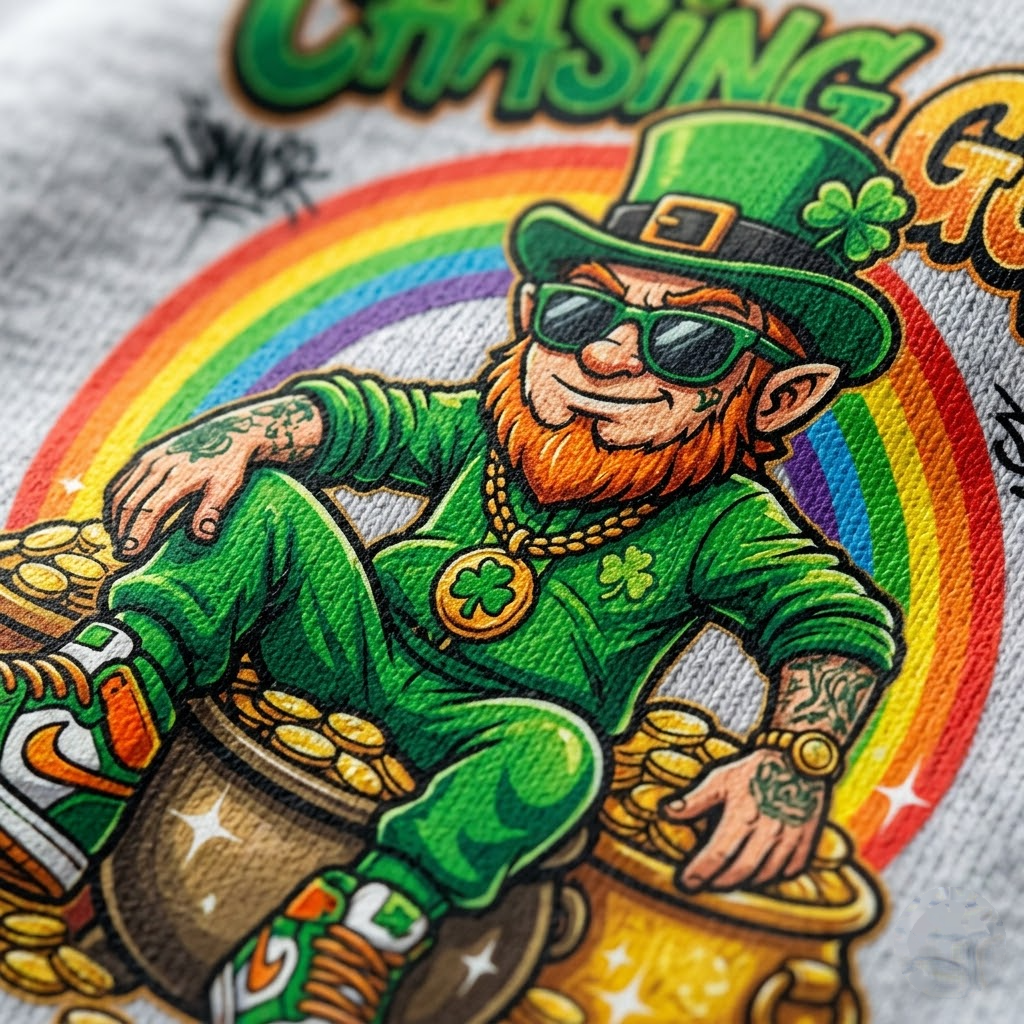 Chasing Gold Cool Leprechaun St Patricks Day Gift (T-Shirt, Sweatshirt, Hoodie)