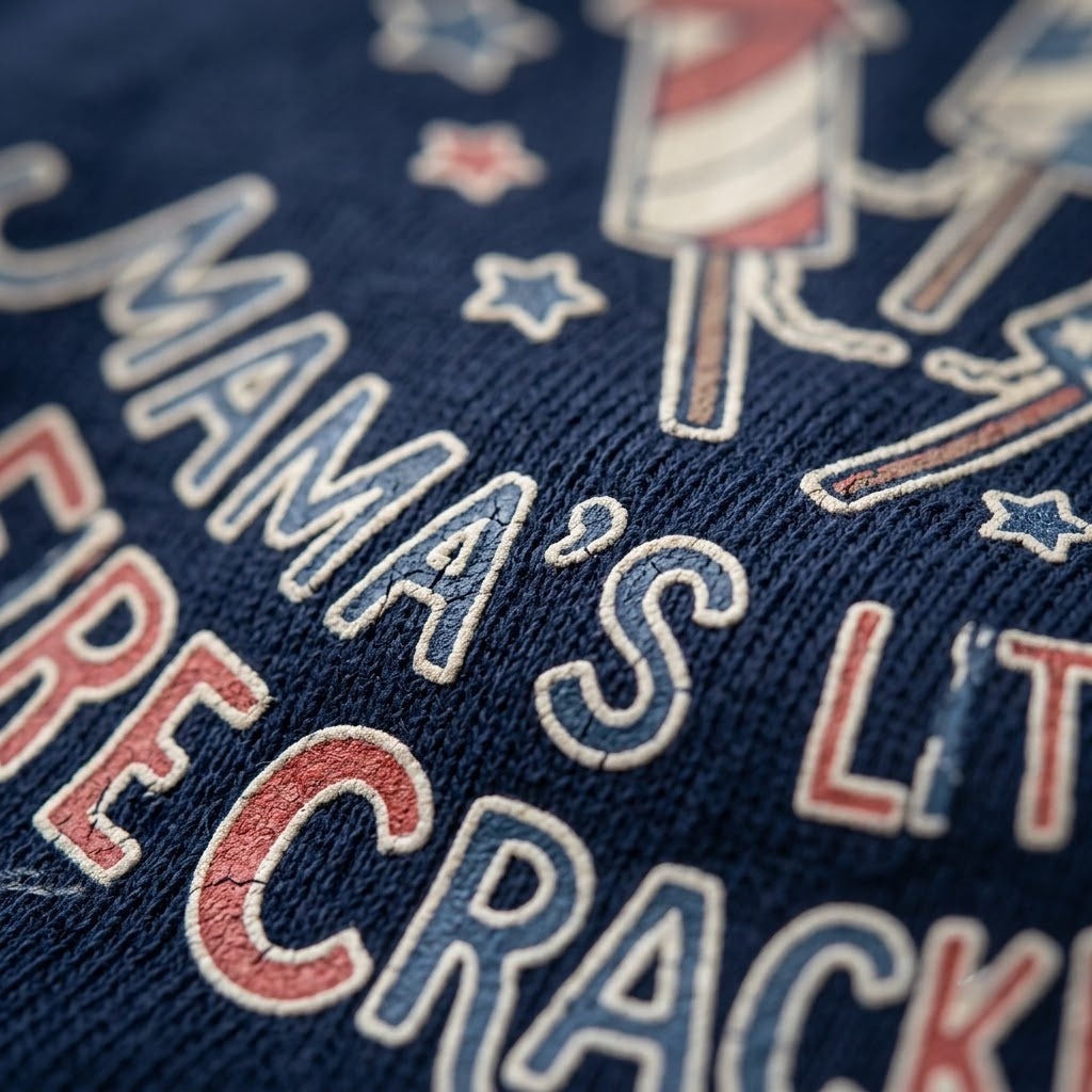 Mamas Little Firecracker Retro Fireworks Gift (T-Shirt, Sweatshirt, Hoodie)
