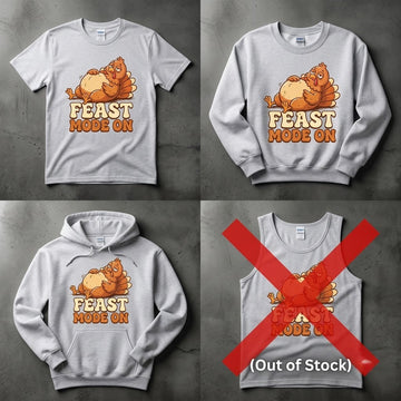 Feast Mode On Funny Turkey Food Coma Thanksgiving Gift (T-Shirt, Sweatshirt, Hoodie)