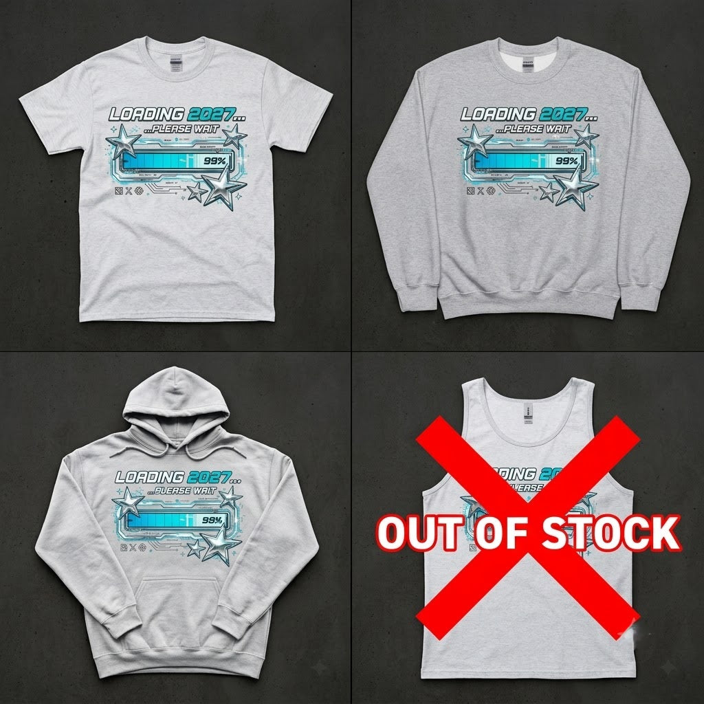 Loading 2027 Please Wait Y2K New Years Eve Gift (T-Shirt, Sweatshirt, Hoodie)