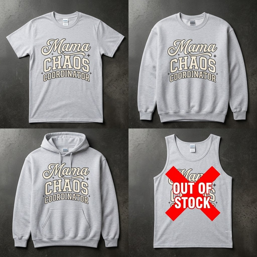 Retro Mama Chaos Coordinator Funny Mom Gift (T-Shirt, Sweatshirt, Hoodie)