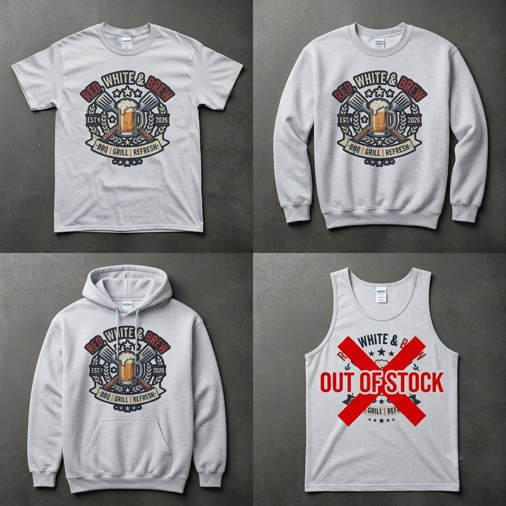 Red White And Brew Funny BBQ Beer Lover Gift (T-Shirt, Sweatshirt, Hoodie)