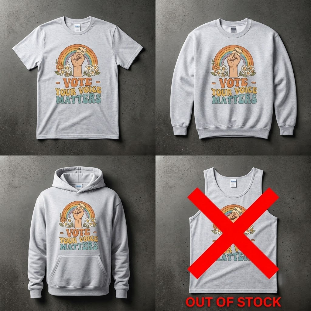 Vote Your Voice Matters Retro Election Gift (T-Shirt, Sweatshirt, Hoodie)
