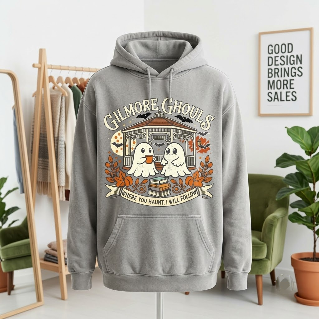 Gilmore Ghouls Shirt, Where You Haunt I Will Follow Sweatshirt, Cute Ghost Autumn Hoodie