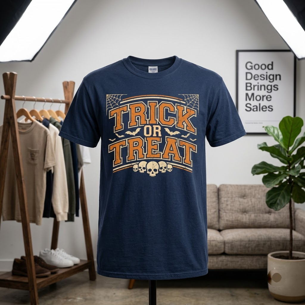 Retro Wavy Trick Or Treat Halloween Hoodie - Cozy Fall Spooky Icons Graphic Sweatshirt