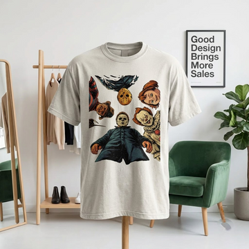 Horror Villains Squad POV - Classic Slasher Icons Halloween T-Shirt, Sweatshirt, Hoodie