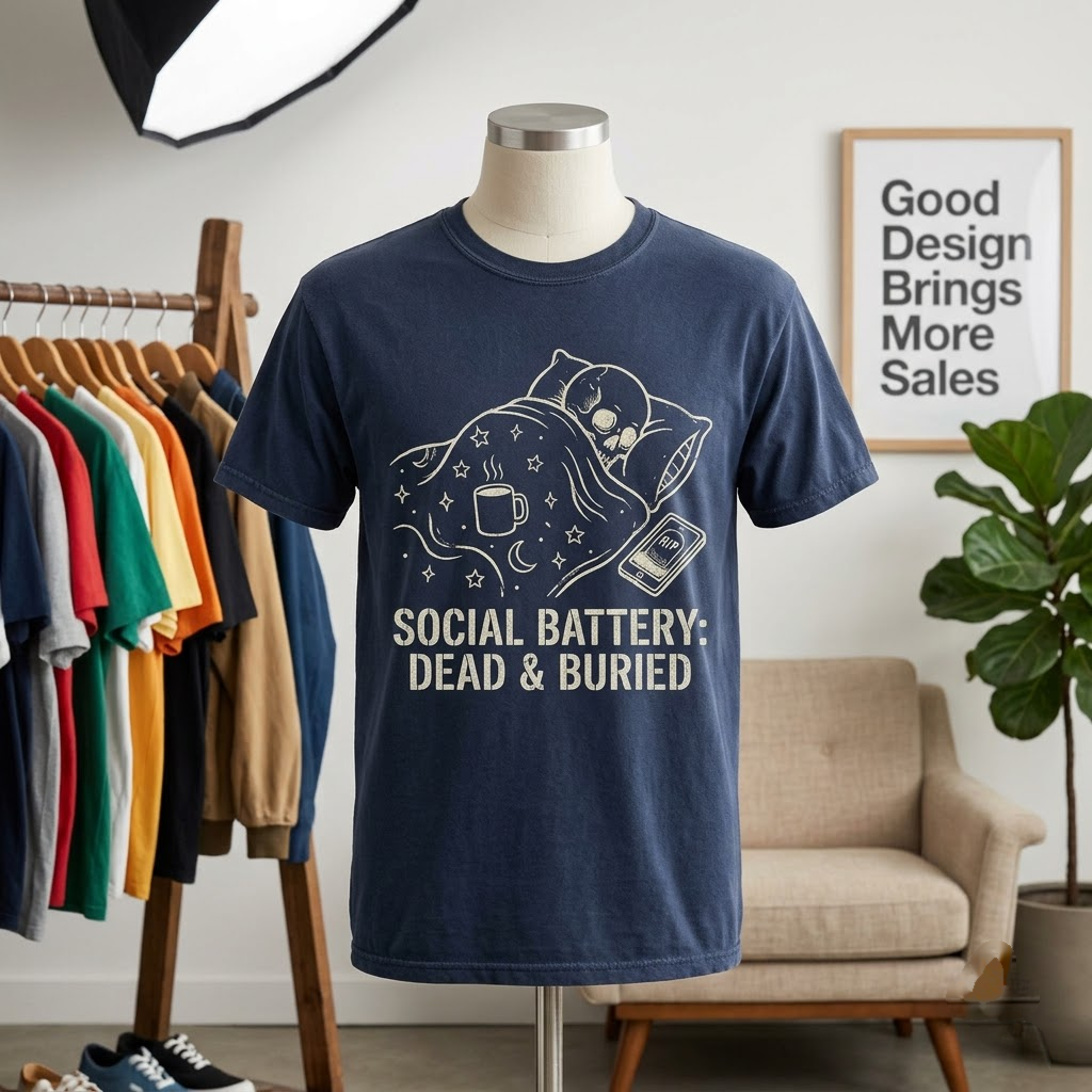 Social Battery Dead And Buried Funny Halloween Hoodie - Introvert Spooky Ghost Graphic Sweatshirt