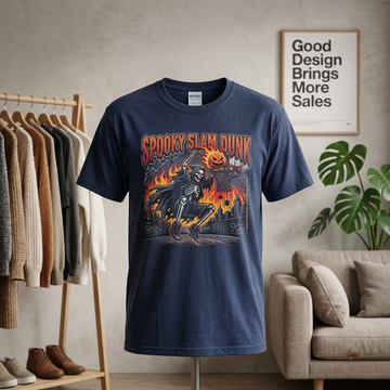 Spooky Slam Dunk Grim Reaper Basketball Halloween Hoodie - Retro Streetball Pumpkin Graphic Sweatshirt