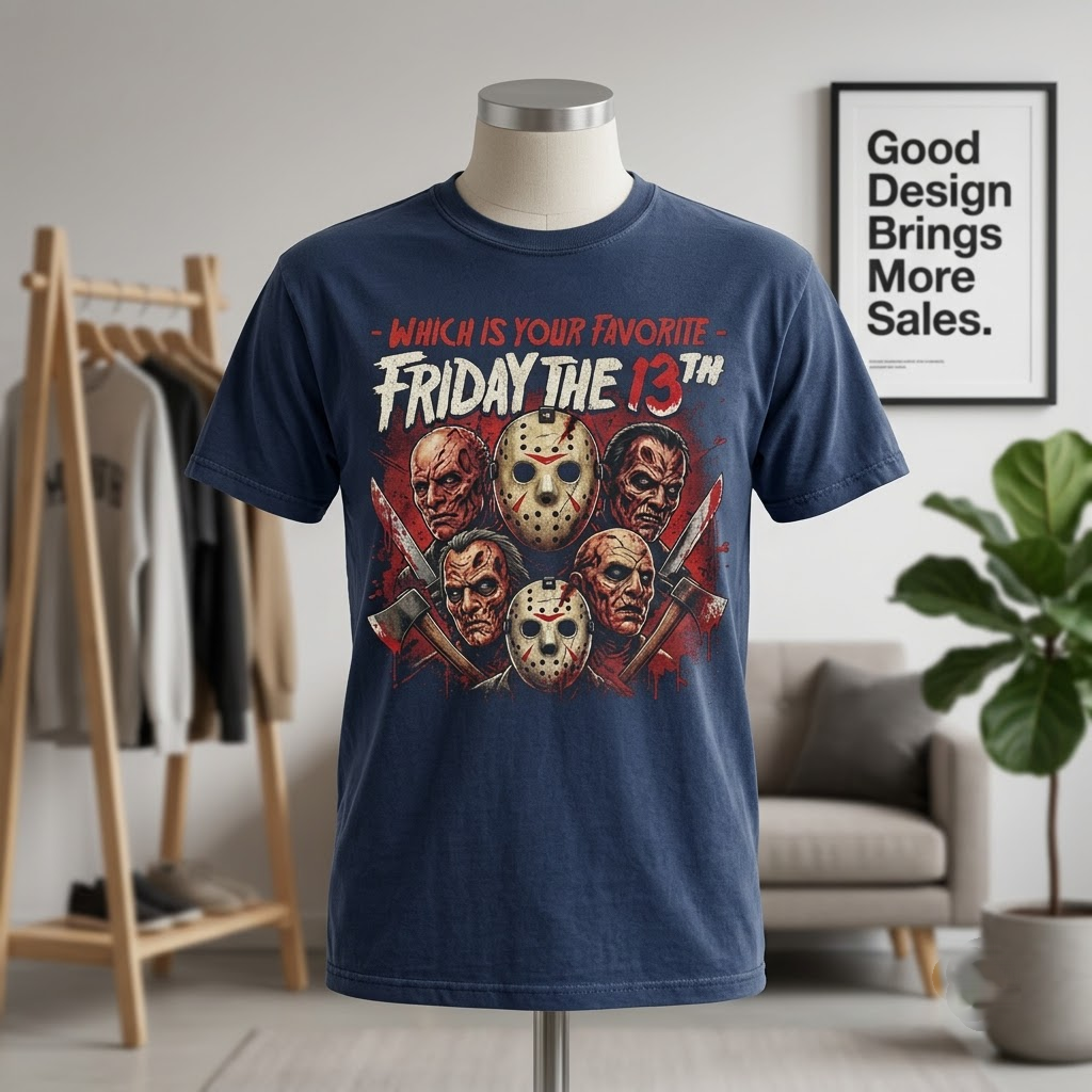 Which Is Your Favorite Friday The 13th Horror Movie Poster Hoodie - Retro Slasher Collage Graphic Sweatshirt