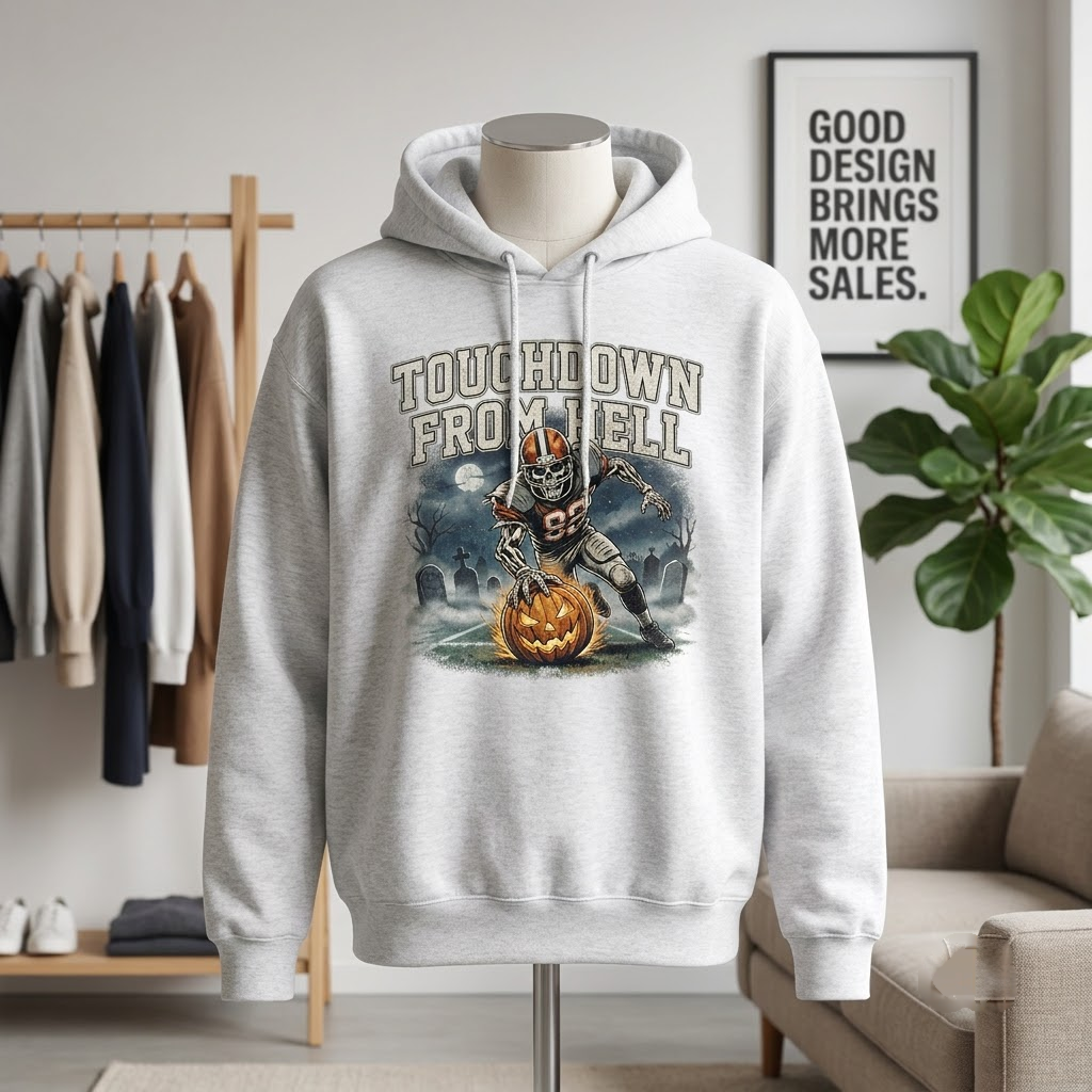 Spooky Innings Zombie Baseball Halloween Hoodie - Retro 80s Slasher Athletic Graphic Sweatshirt