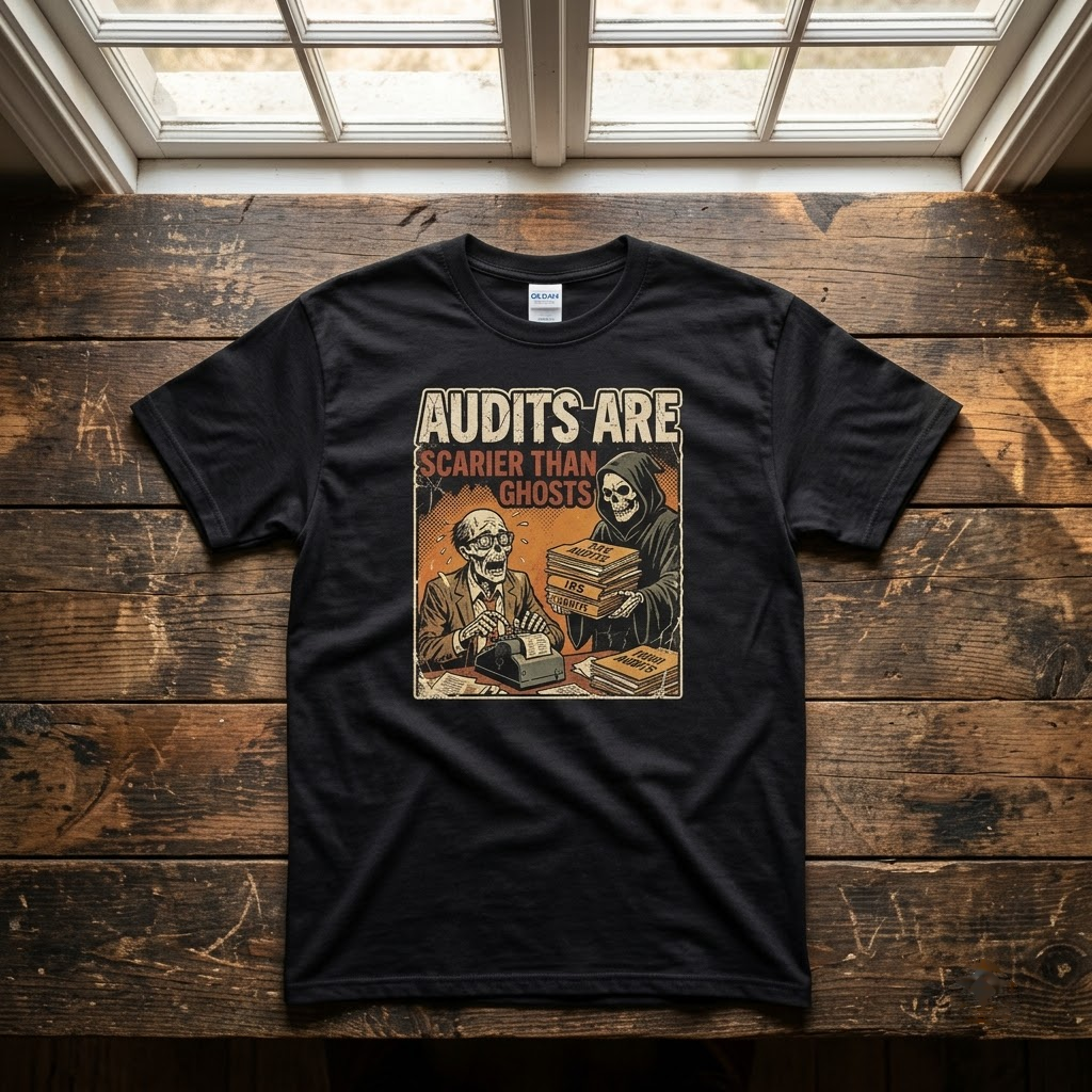 Audits Are Scarier Than Ghosts Accountant Halloween Shirt - Spooky Deductions Hoodie