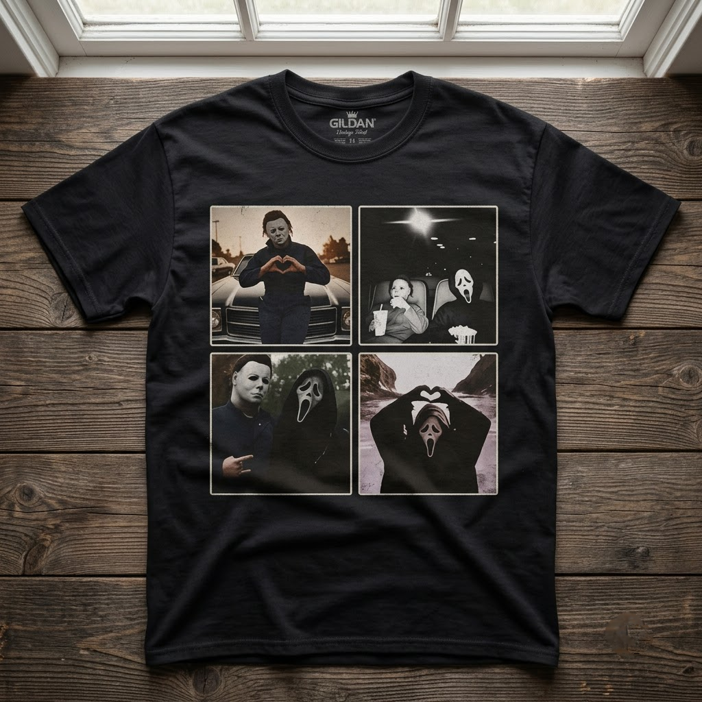 Wholesome Slasher Film Shirt, Funny Horror Killer Friends Sweatshirt, Retro Spooky Meme Graphic Hoodie