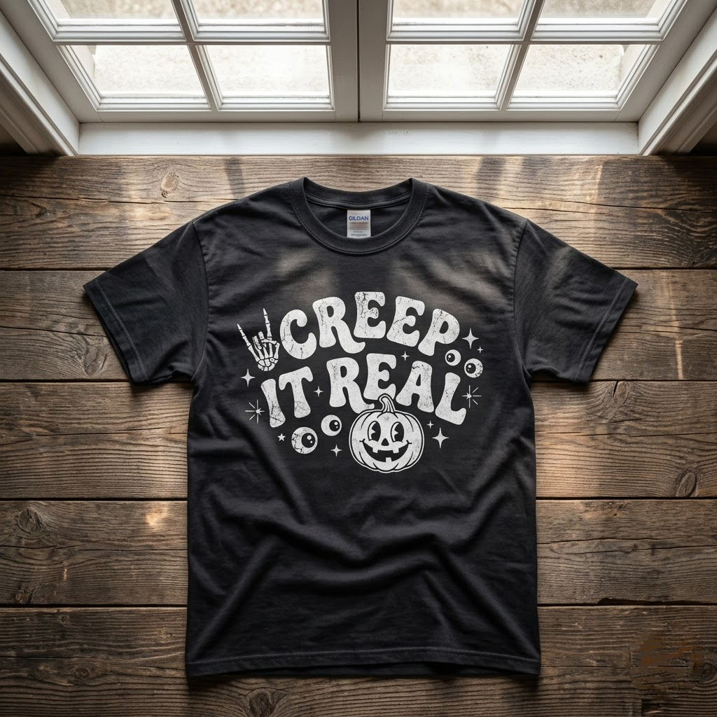 Creep It Real Vintage Halloween Hoodie - 1930s Rubber Hose Skeleton Hand Graphic Sweatshirt