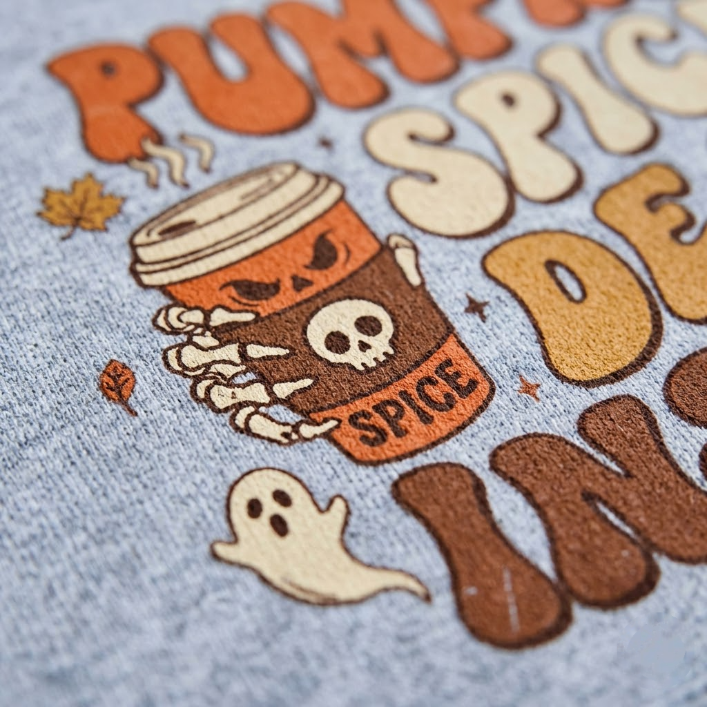 Pumpkin Spice And Dead Inside Halloween Hoodie - Retro Wavy Fall Coffee Lover Graphic Sweatshirt